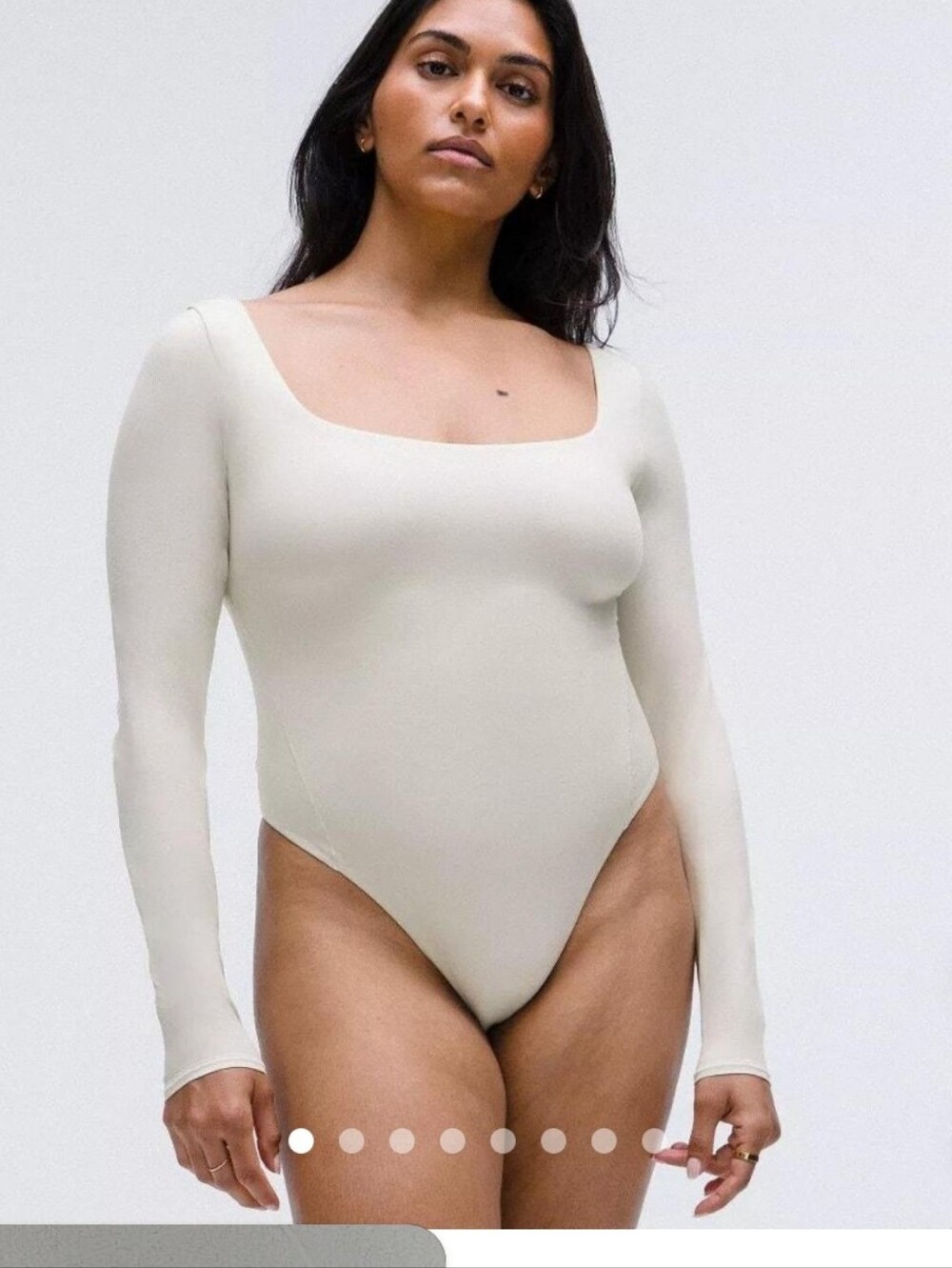 Lululemon Wondermost Square Neck Bodysuit Size Small Nwt In Bone